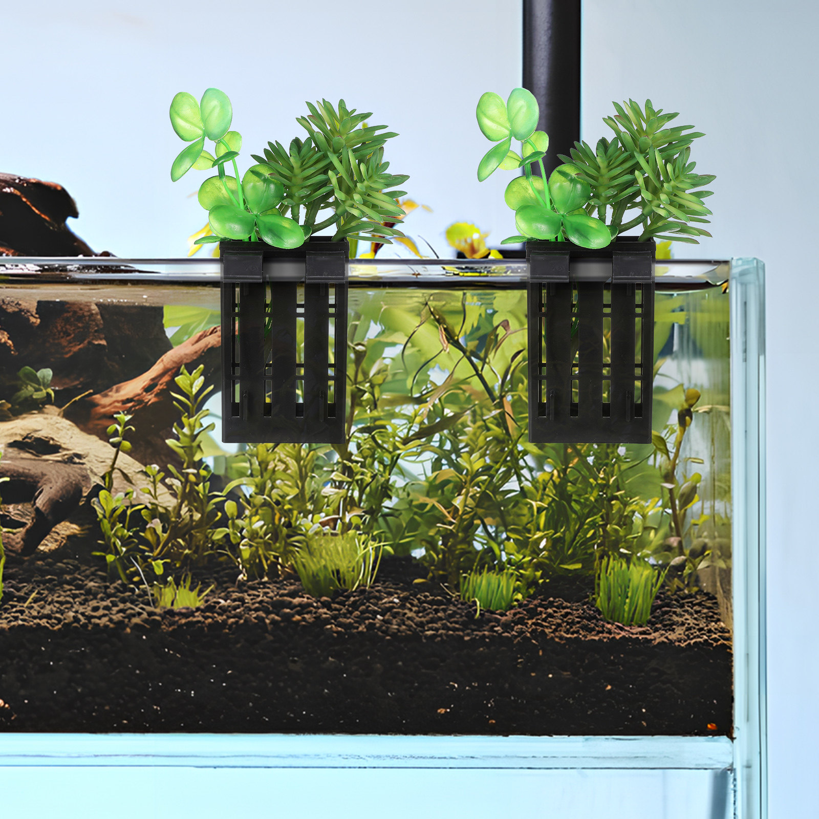 Planted Aquarium With Fish - 10Pcs Aquarium Plant Holder Hanging Style