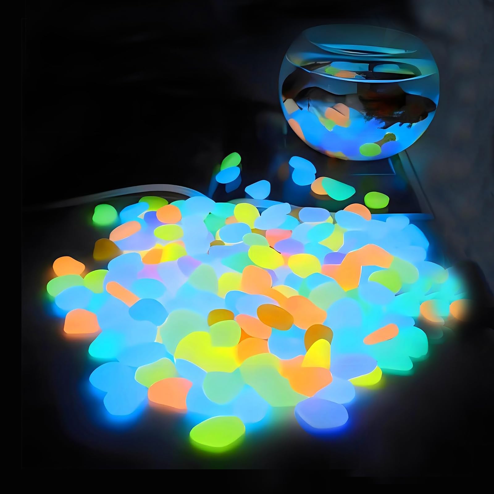 Planted Aquarium With Fish - Aquarium Decor Glow In The Dark