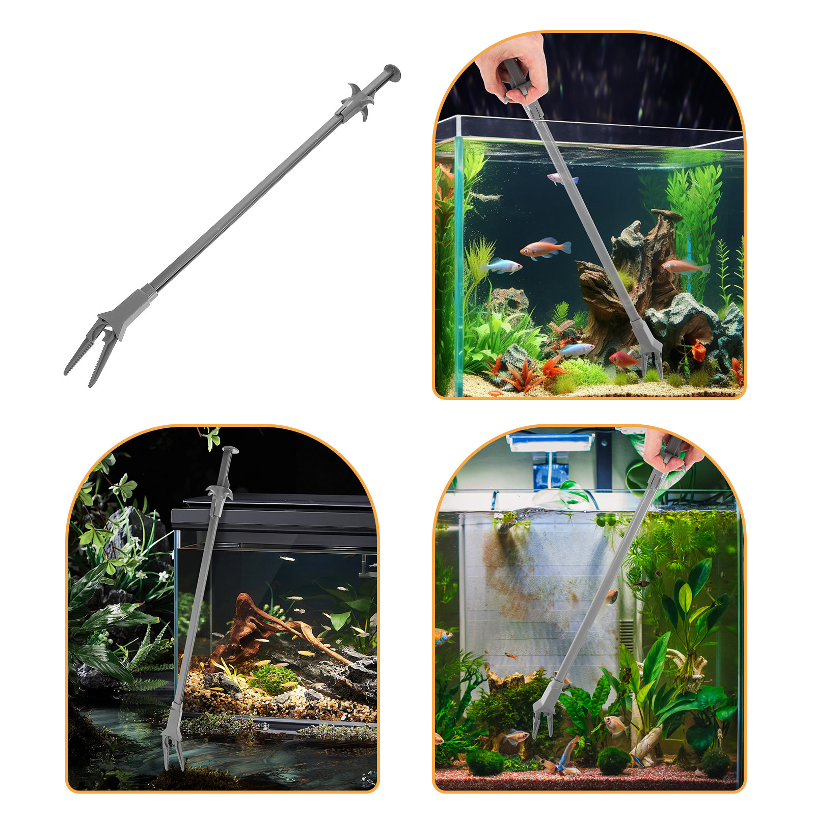 Planted Aquarium Tips - Fish Tank Aquatic Plant Tweezers Plastic