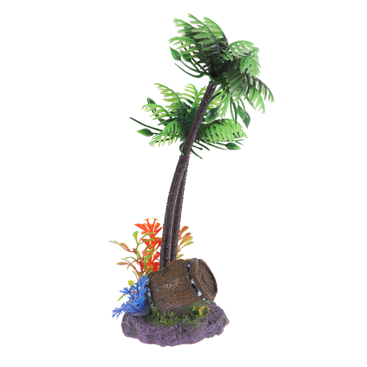 Non Planted Aquarium Fish - 1Pcs Realistic Coconut Tree Artificial Plant