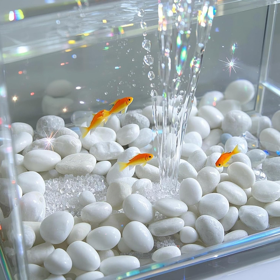 400g White Polished Natural Ri - Aquarium Sand White 리뷰 및 가격