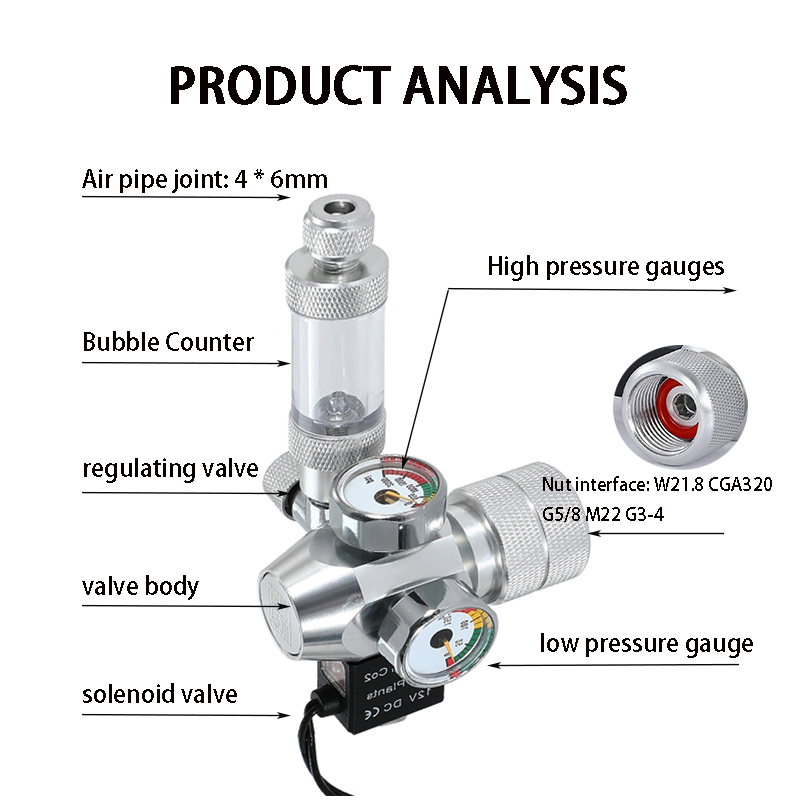 ZRDR DIY Aquarium CO2 Regulato - Co2 Regulator Dual Stage 리뷰 및 가격