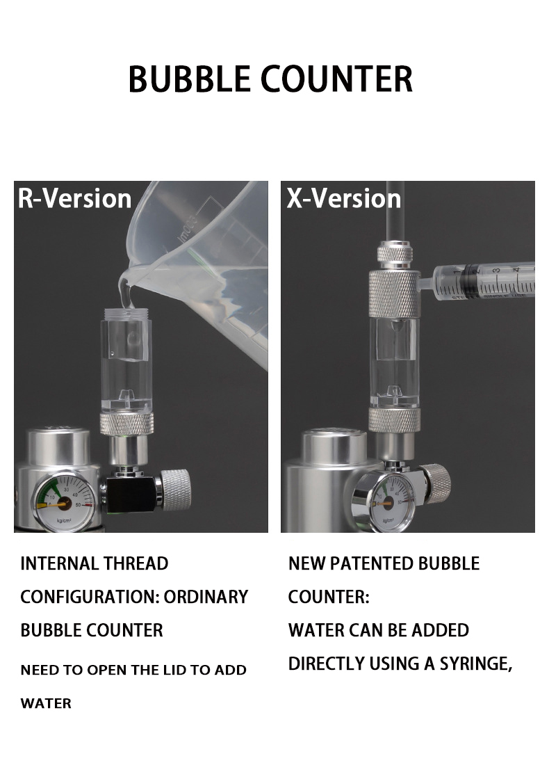 Aquarium CO2 bubble meter Wate - Co2 Regulator Dual Stage 리뷰 및 가격