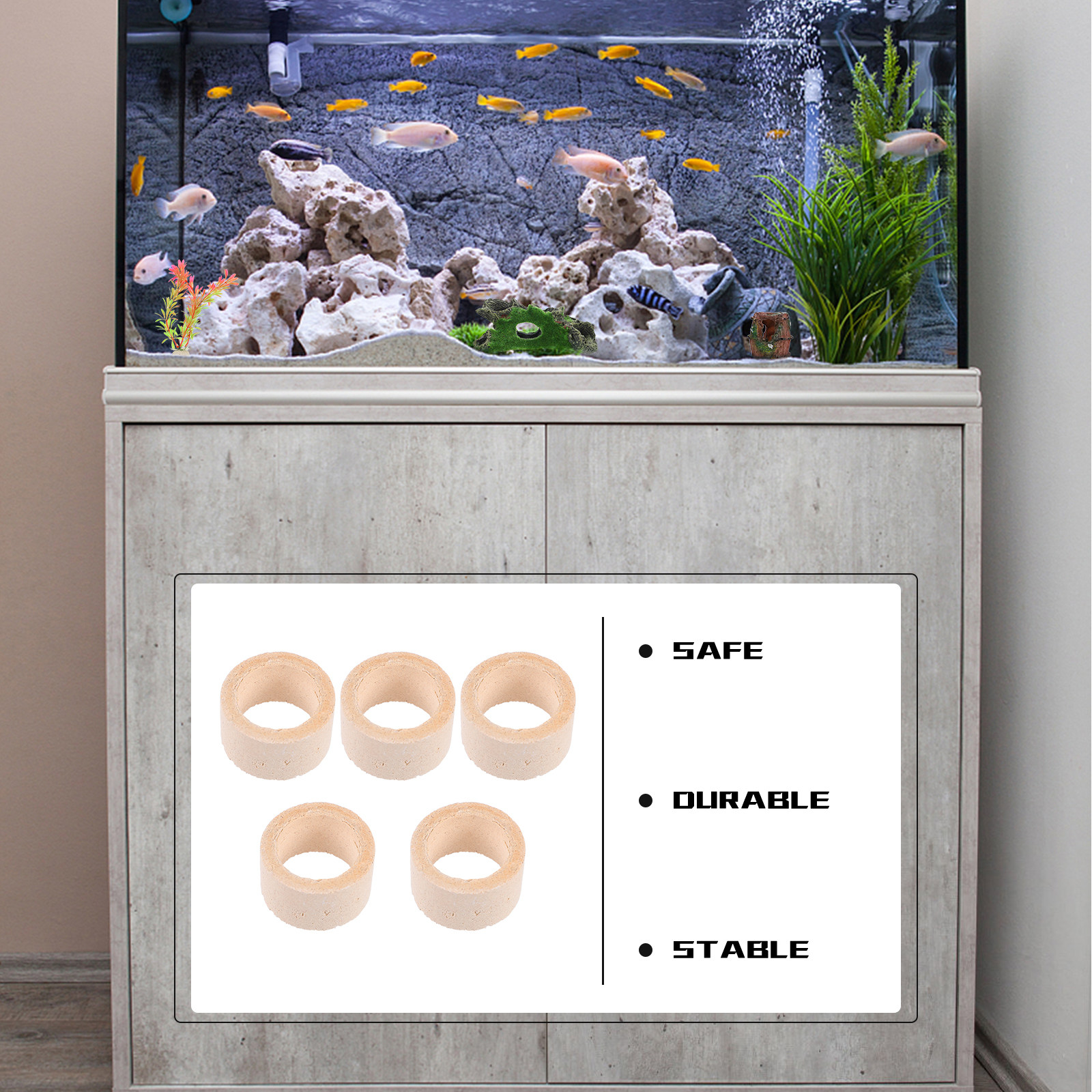 5Pcs Premium Pottery Water Pla - Planted Aquarium With Fish 리뷰 및 가격