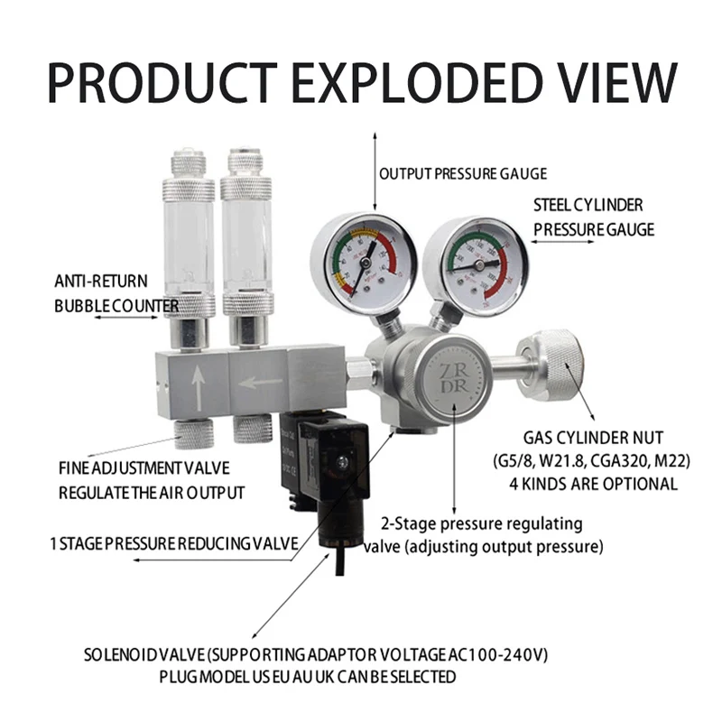Aquarium CO2 regulator CO2 pre - Co2 Regulator Dual Stage 리뷰 및 가격